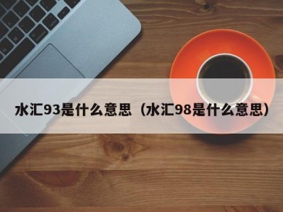 泉州水汇93是什么意思（水汇98是什么意思）